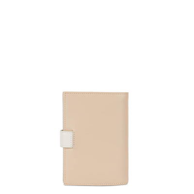 wallet - smooth #couleur_beige-ecru-rose-fonc