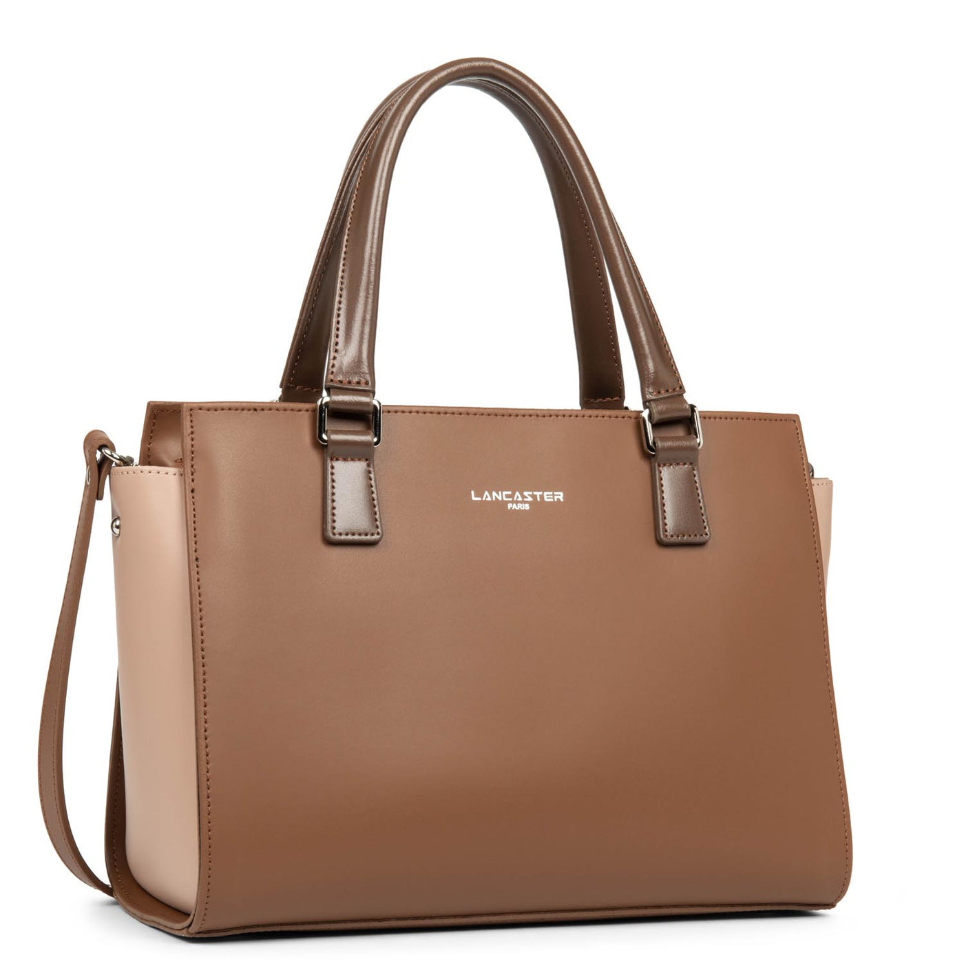 m handbag - smooth #couleur_vison-nude-fonc-marron