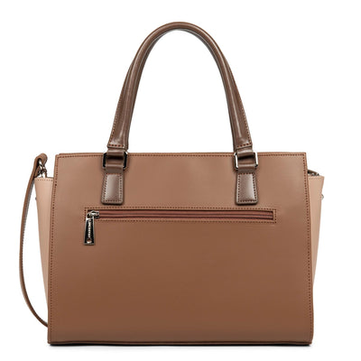 m handbag - smooth #couleur_vison-nude-fonc-marron