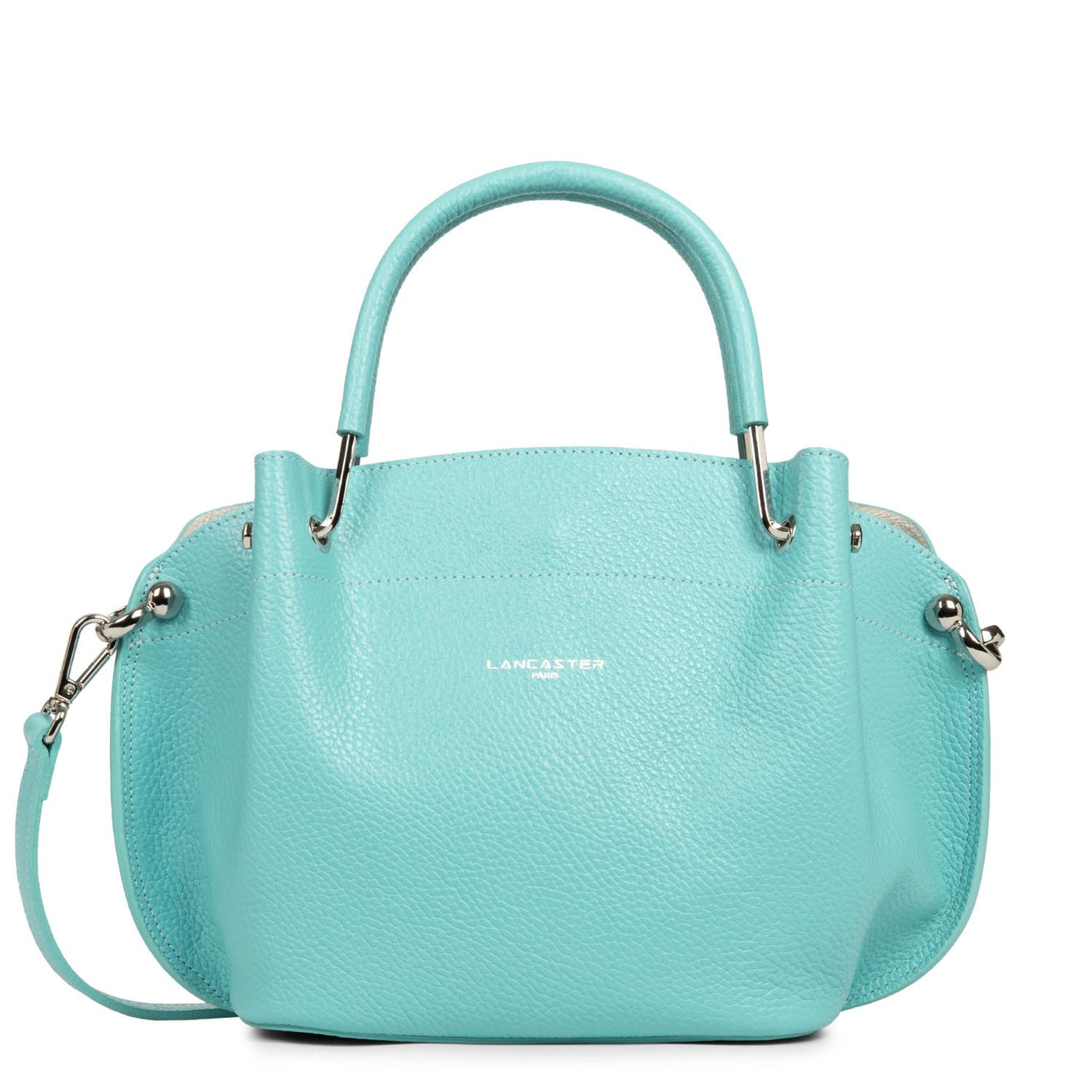 m handbag - foulonné double #couleur_lagon-in-ecru