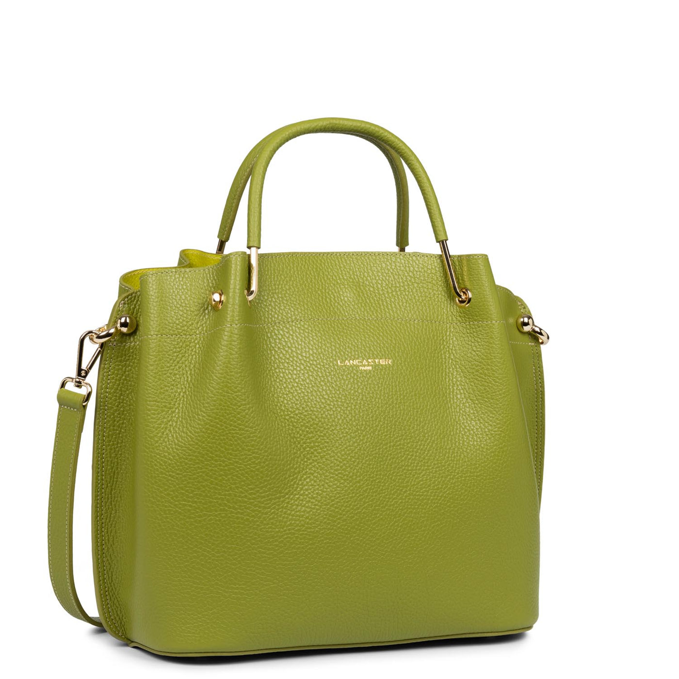 large handbag - foulonné double #couleur_olive-in-cleri