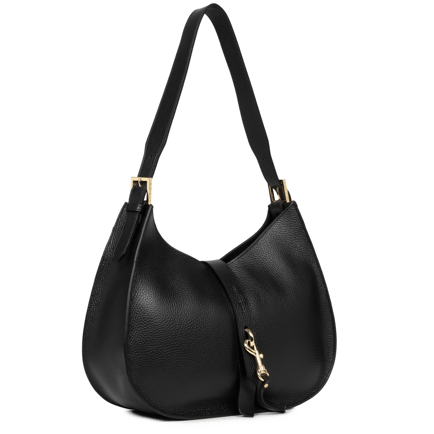 shoulder bag - foulonné double hook #couleur_noir-in-nude