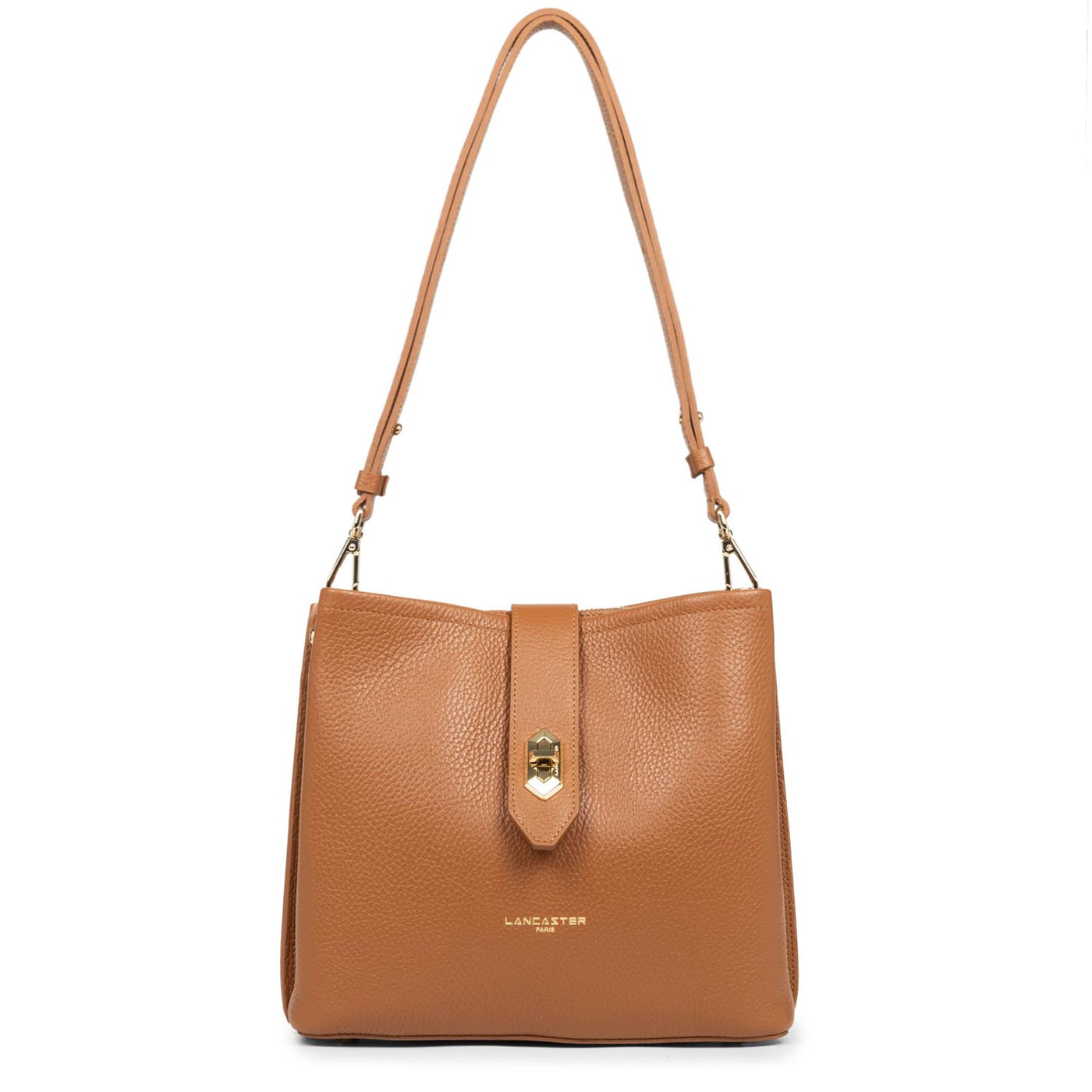 bucket bag - top double #couleur_camel-in-orange