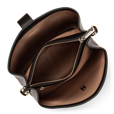 bucket bag - top double #couleur_noir-in-nude