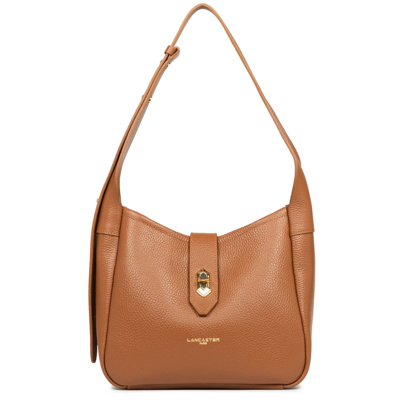 Small bucket bag - Top Double #couleur_camel-in-orange