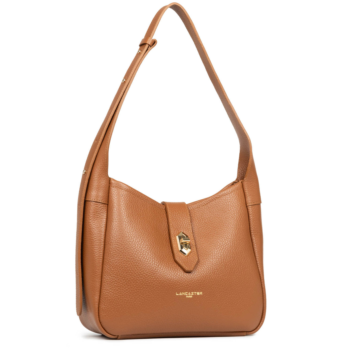 Small bucket bag - Top Double #couleur_camel-in-orange