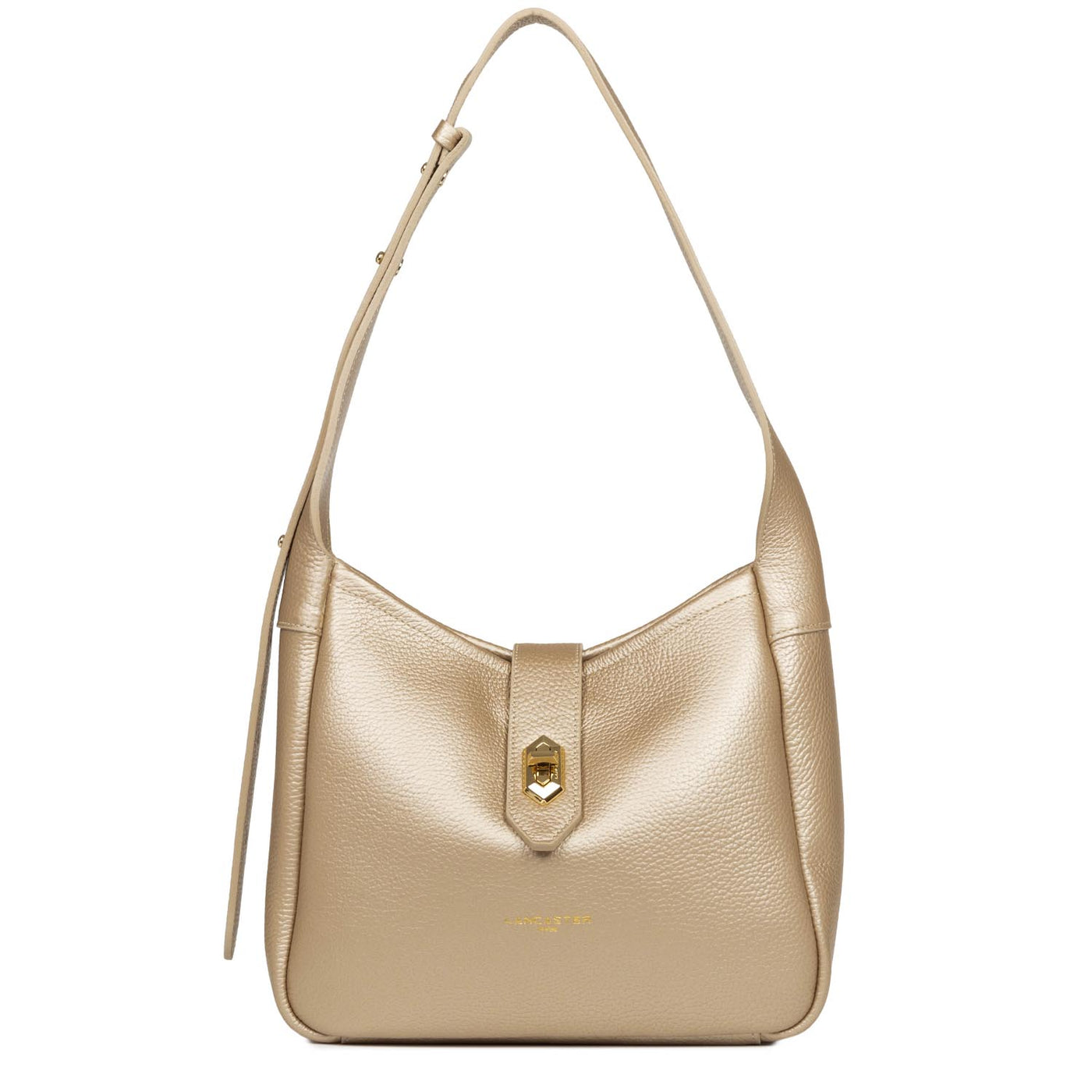 Small bucket bag - Top Double #couleur_champagne-in-nude