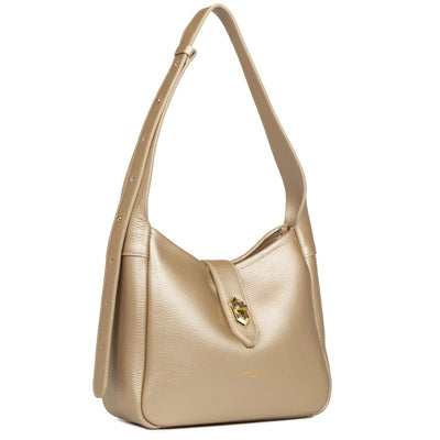 Small bucket bag - Top Double #couleur_champagne-in-nude