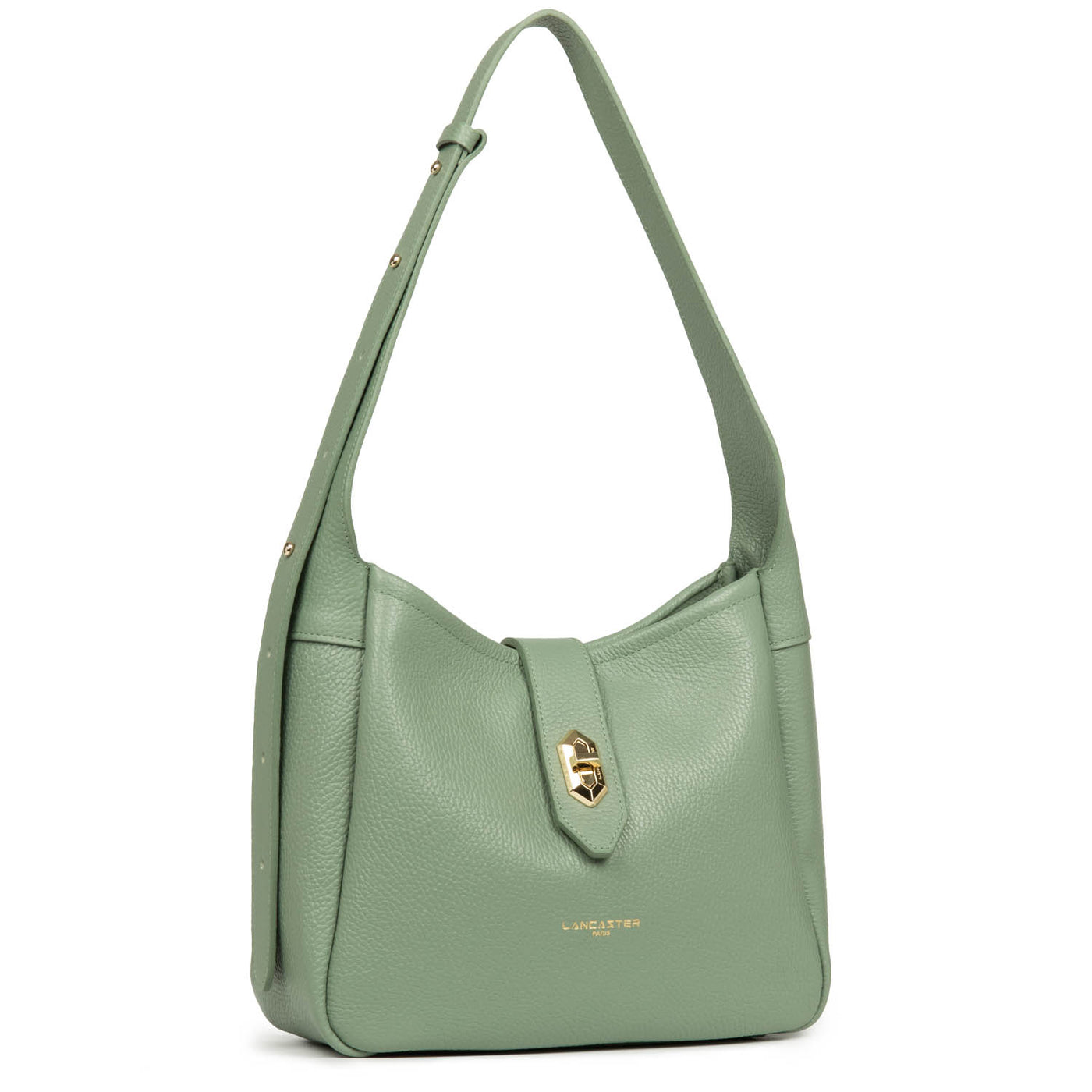 Small bucket bag - Top Double #couleur_jade-antic-in-champagne