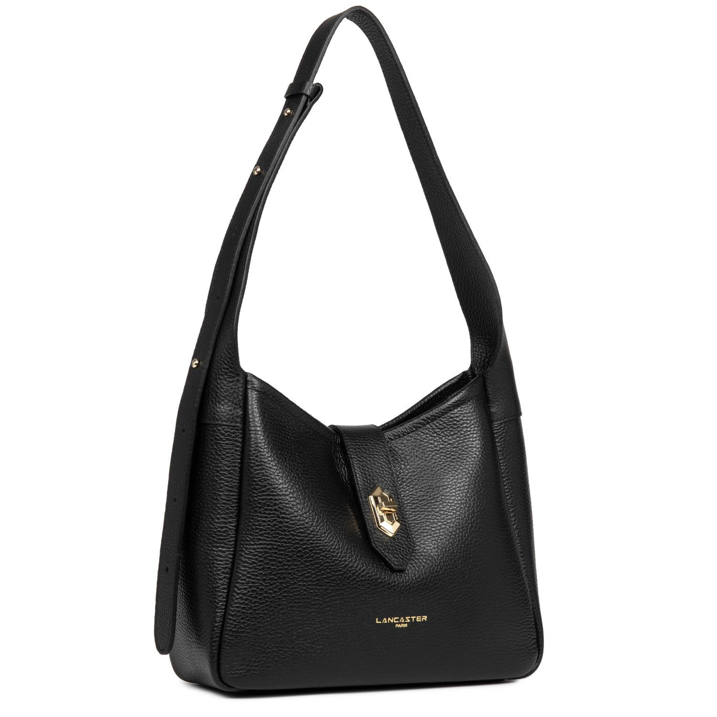 Small bucket bag - Top Double #couleur_noir-in-nude