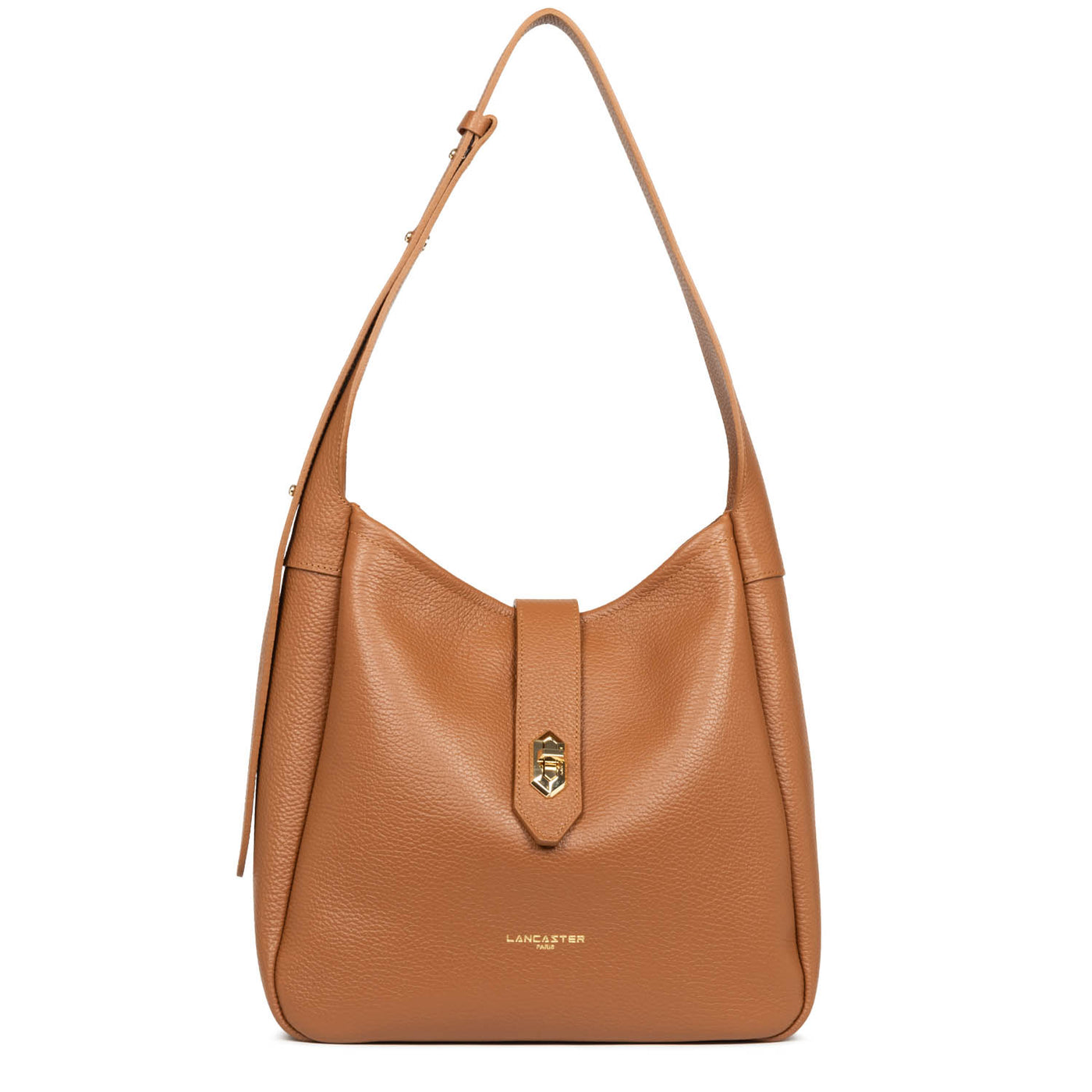 M bucket bag - Top Double #couleur_camel-in-orange