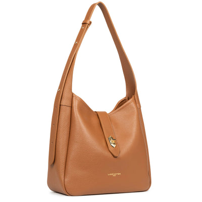 M bucket bag - Top Double #couleur_camel-in-orange