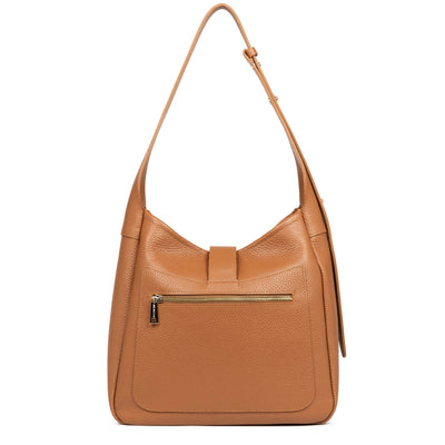 M bucket bag - Top Double #couleur_camel-in-orange