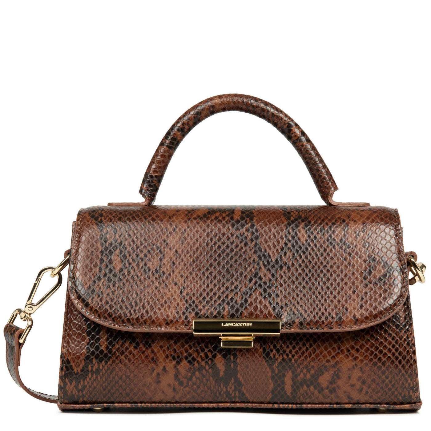 Baguette bag - Exo Evenly #couleur_cognac-python