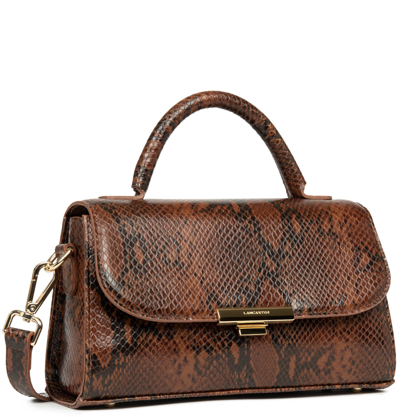 Baguette bag - Exo Evenly #couleur_cognac-python