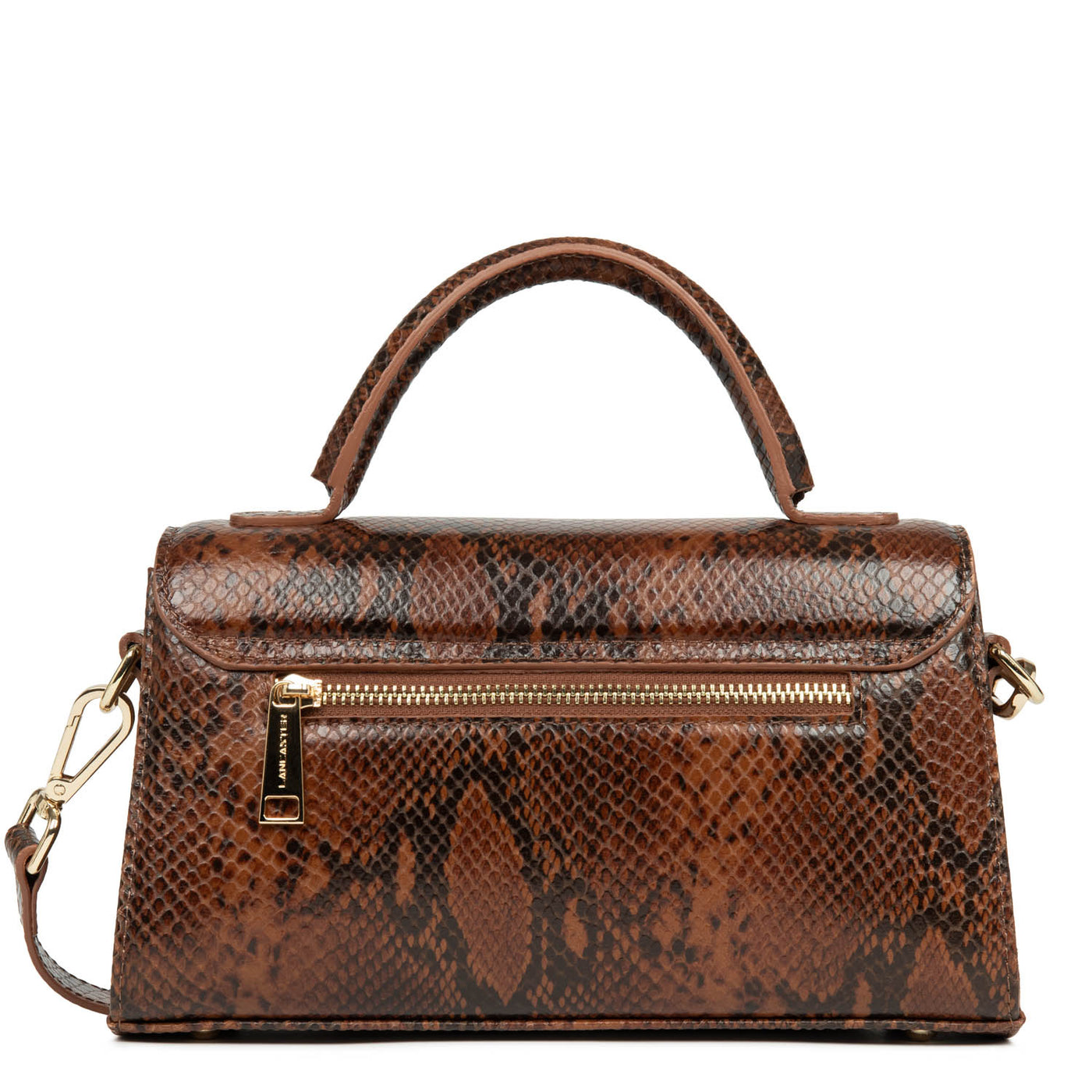 Baguette bag - Exo Evenly #couleur_cognac-python