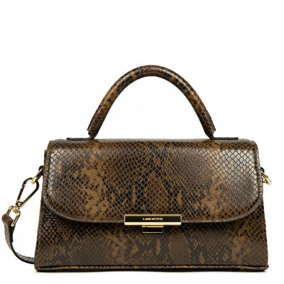 Baguette bag - Exo Evenly #couleur_marron-python