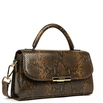 Baguette bag - Exo Evenly #couleur_marron-python