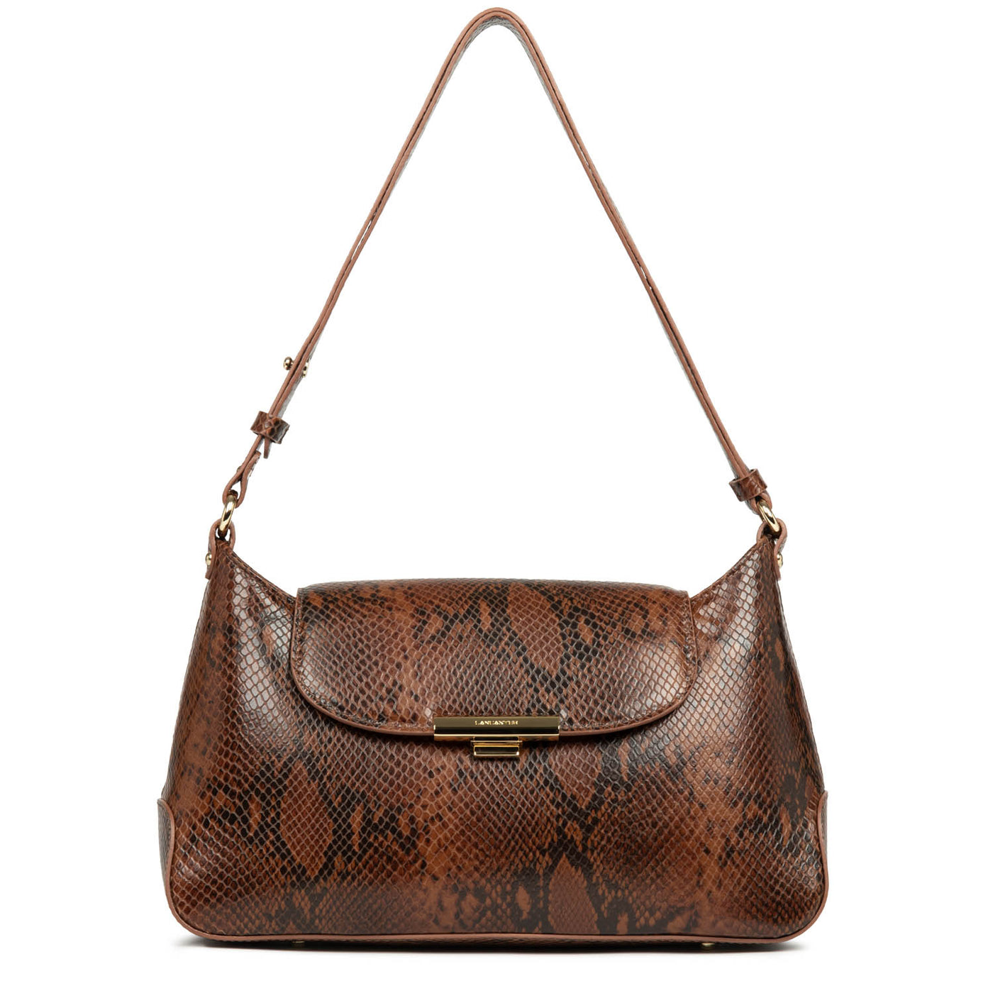 Baguette bag - Exo Evenly #couleur_cognac-python