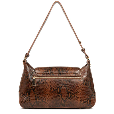 Baguette bag - Exo Evenly #couleur_cognac-python