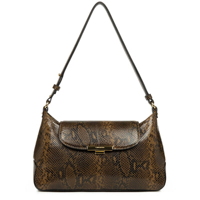 Baguette bag - Exo Evenly #couleur_marron-python