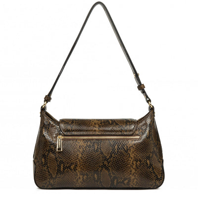 Baguette bag - Exo Evenly #couleur_marron-python