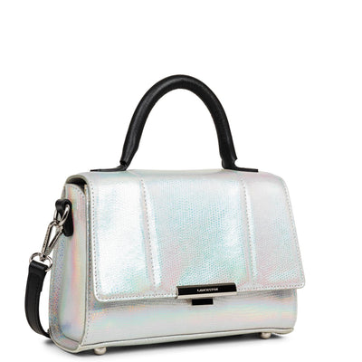 small handbag - exotic trinity #couleur_argent-camlon