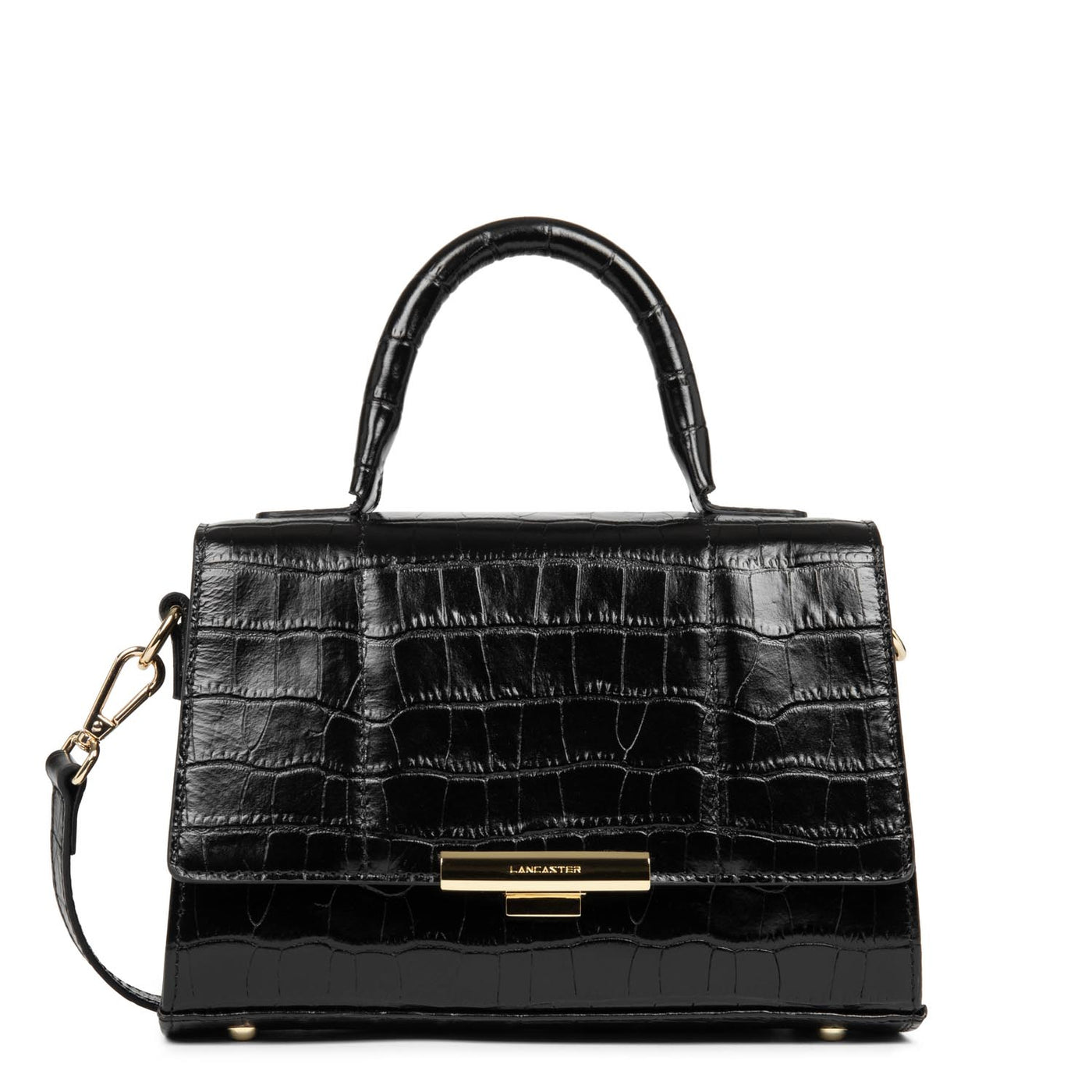 small handbag - exotic trinity #couleur_noir-croco