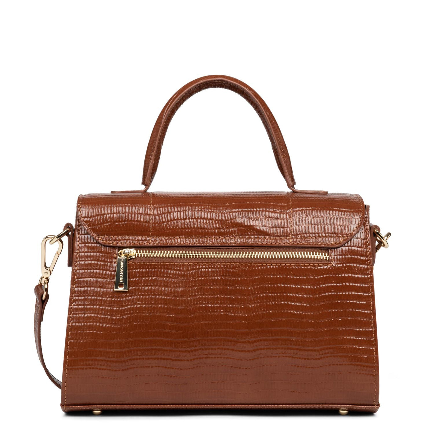 m handbag - exotic trinity #couleur_cognac-lzard