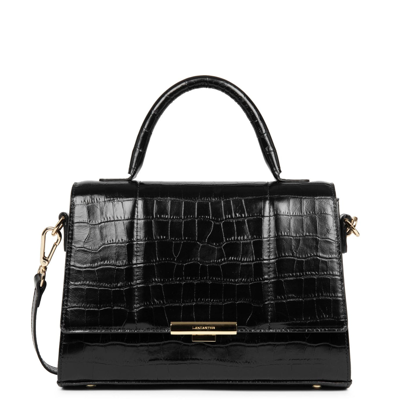 m handbag - exotic trinity #couleur_noir-croco