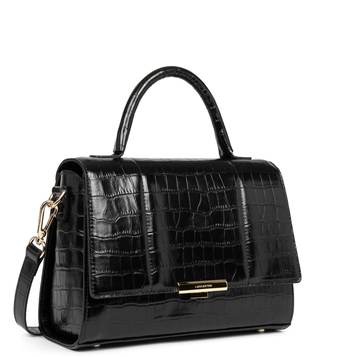 m handbag - exotic trinity #couleur_noir-croco