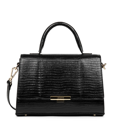 m handbag - exotic trinity #couleur_noir-lzard