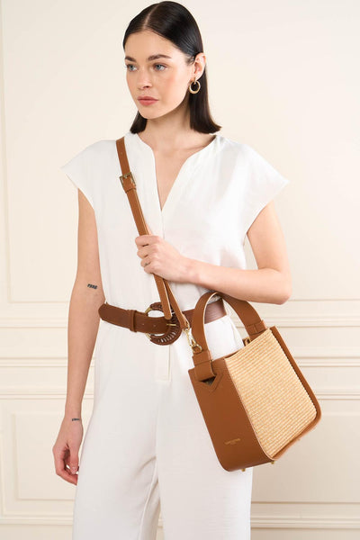 m handbag - mini osier italie #couleur_camel