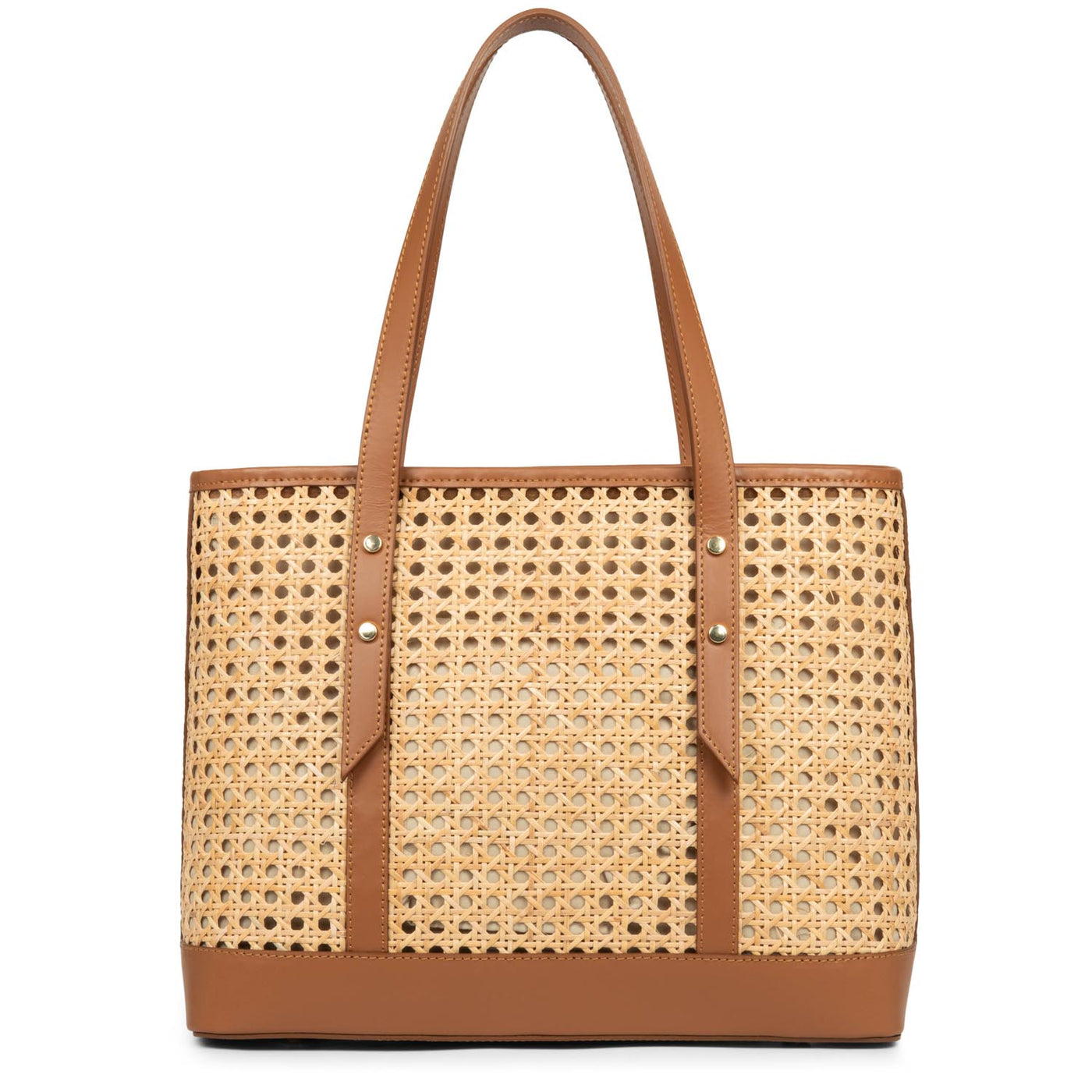 tote bag - cannage rotin #couleur_camel