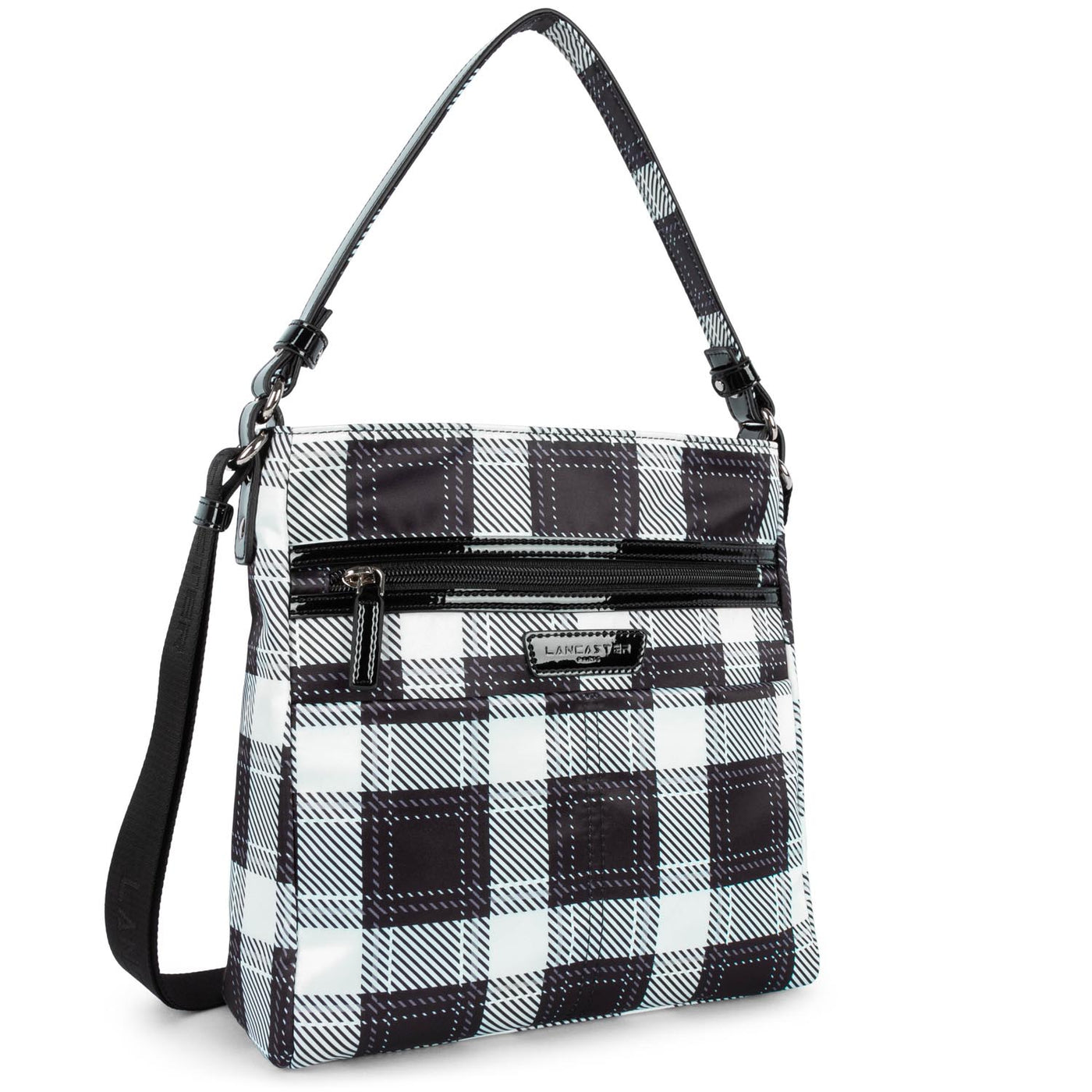 shoulder bag - basic verni #couleur_noir-tartan