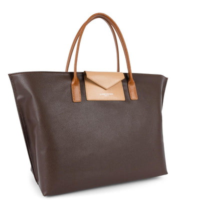 large tote bag - maya #couleur_marron-naturel-camel