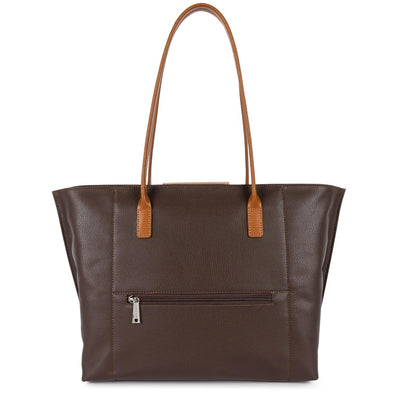 large tote bag - maya #couleur_marron-naturel-camel