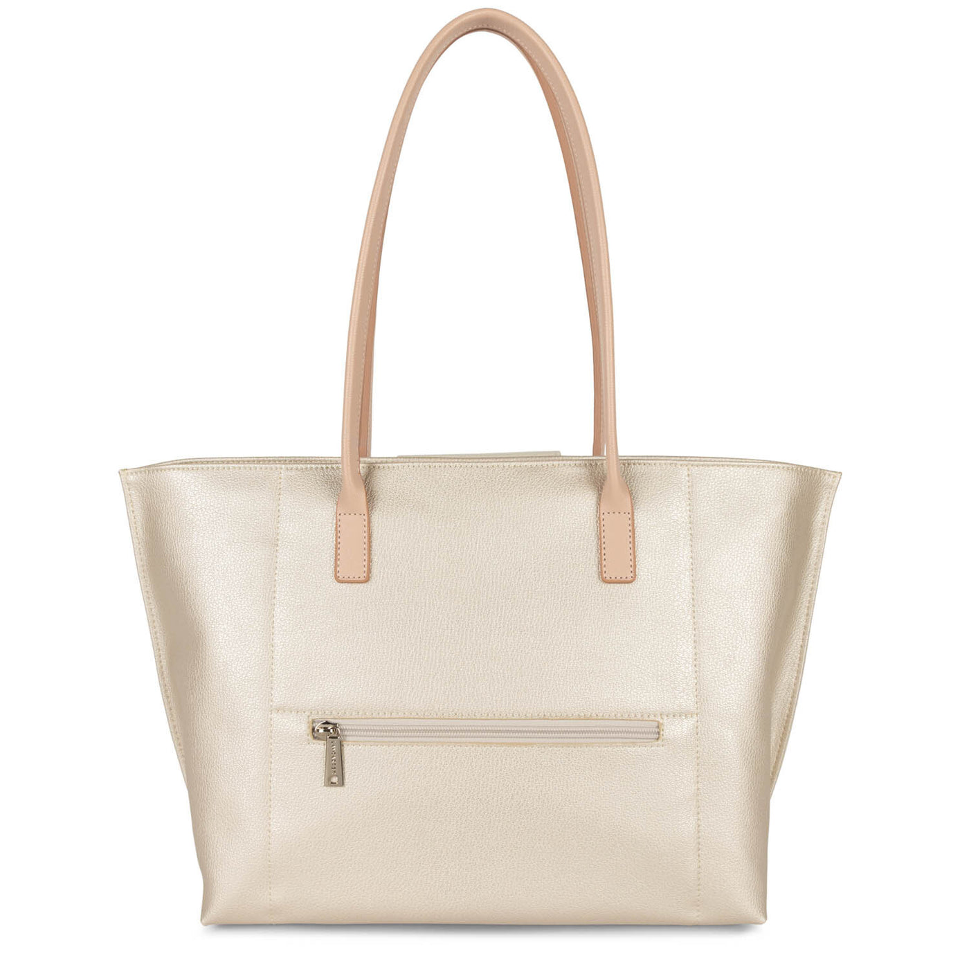 large tote bag - maya #couleur_nacre-blanc-poudre