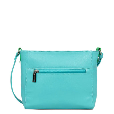 crossbody bag - maya #couleur_lagon-ivoire-vert-eco