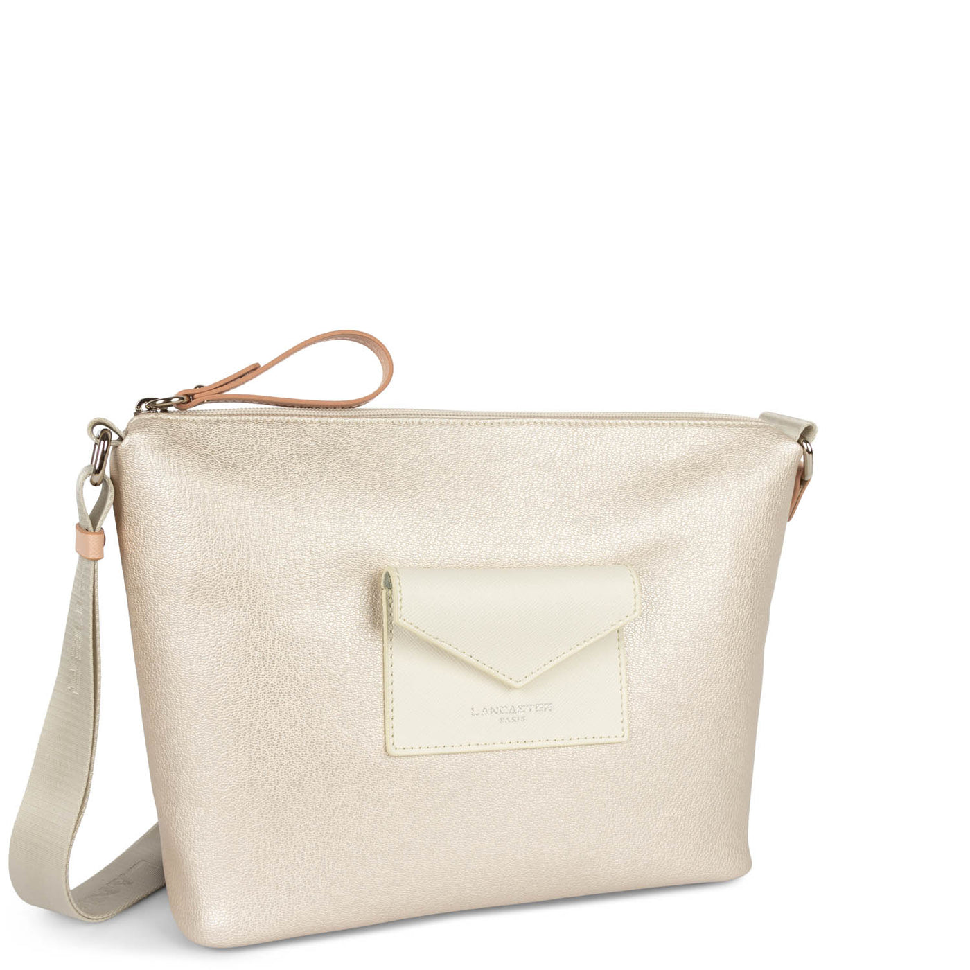 shoulder bag - maya #couleur_nacre-blanc-poudre