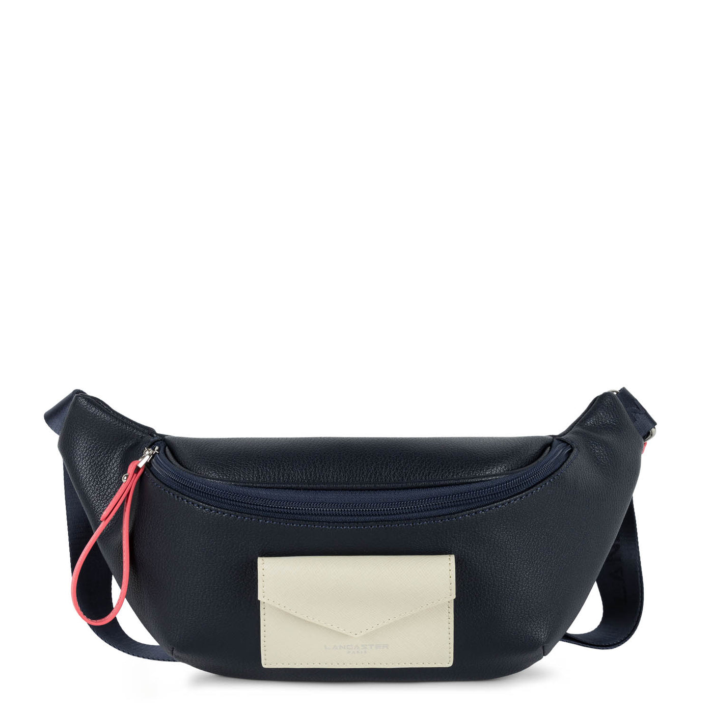 belt bag - maya #couleur_bleu-fonc-blanc-rose