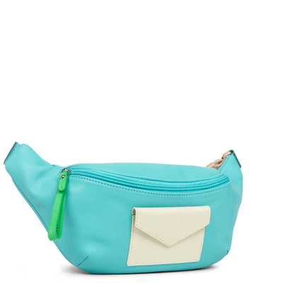 belt bag - maya #couleur_lagon-ivoire-vert-eco
