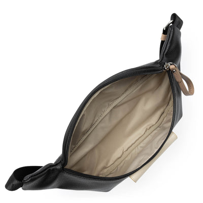 belt bag - maya #couleur_noir-ecru-nude