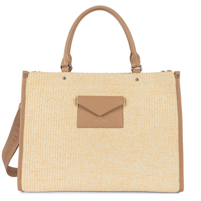 tote bag - actual mini osier #couleur_beige-sable