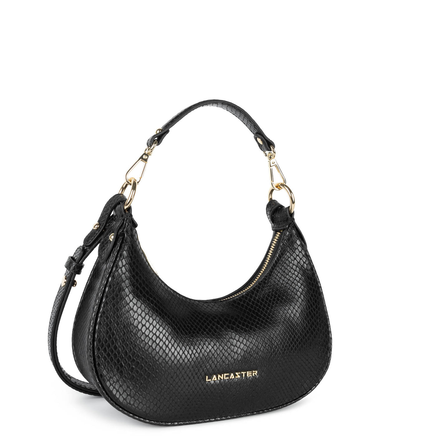 Small hobo bag - Exo Aria #couleur_noir-python