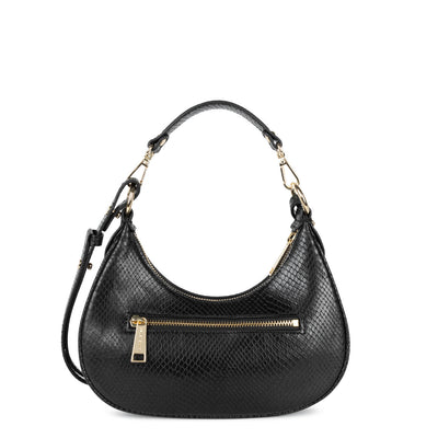 Small hobo bag - Exo Aria #couleur_noir-python