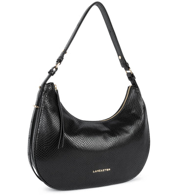 Large hobo bag - Exo Aria #couleur_noir-python