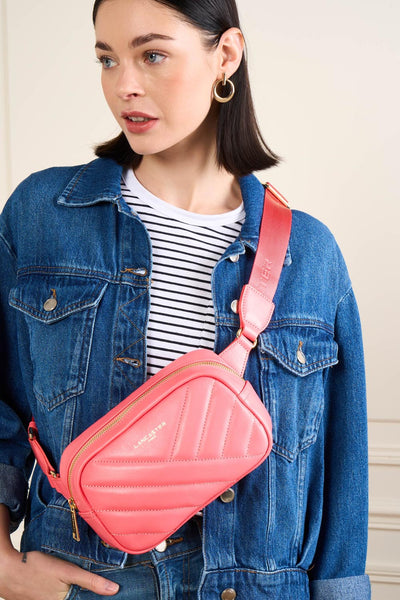 belt bag - soft matelassé #couleur_rose-fonc
