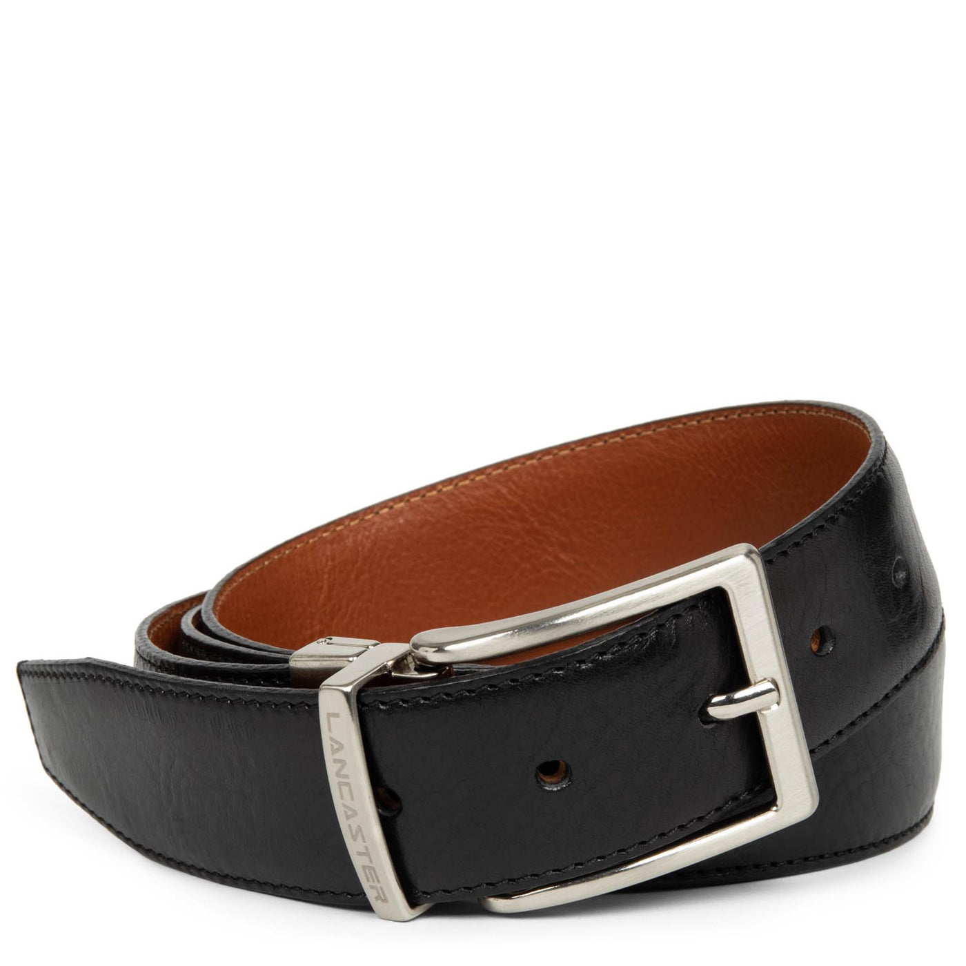 belt - ceinture cuir lisse homme #couleur_noir-vison