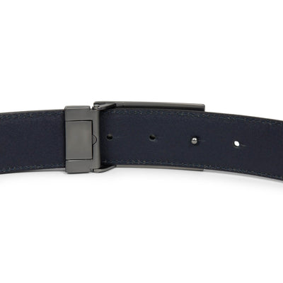 Belt - ceinture cuir lisse homme #couleur_bleu-fonc